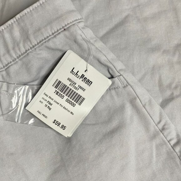 L.L. Bean Classic Fit Flannel lined khaki pants size 10R NWT women's - Picture 8 of 8